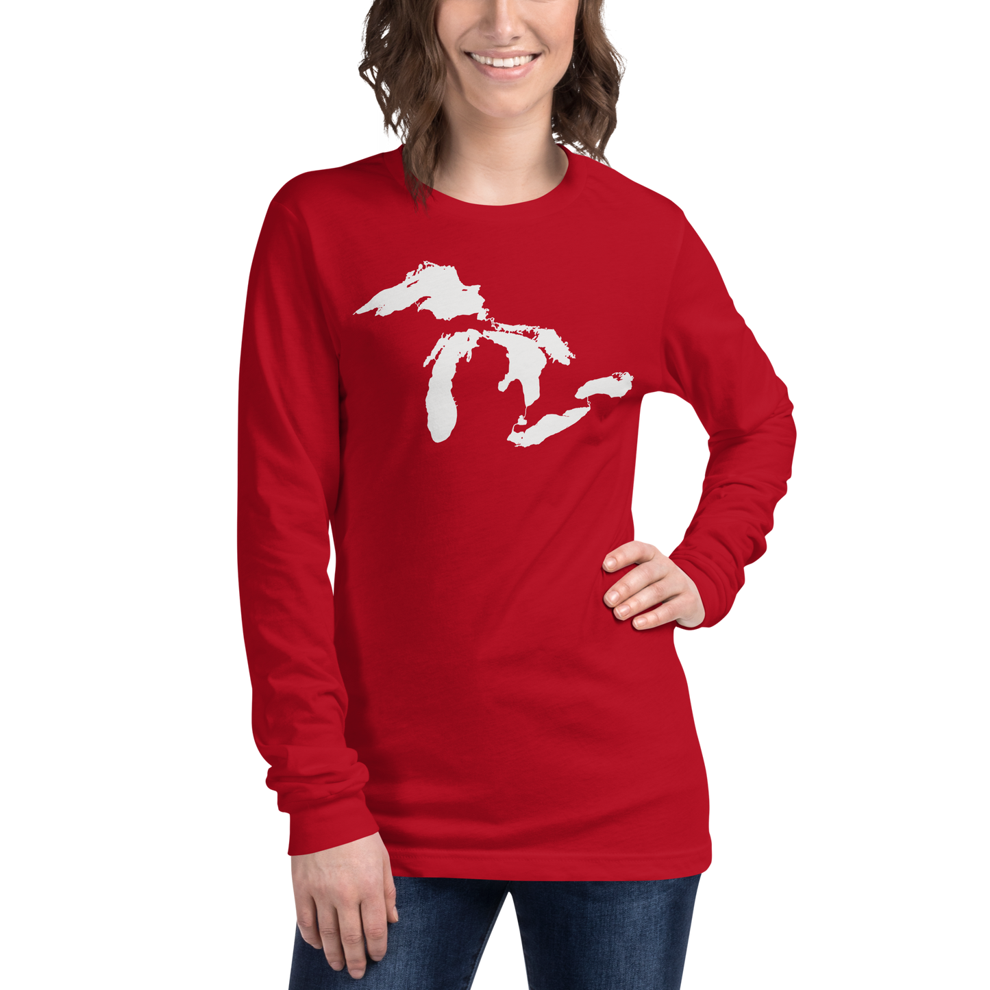 Great Lakes T-Shirt | Unisex Long Sleeve - White