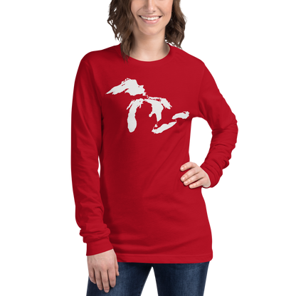 Great Lakes T-Shirt | Unisex Long Sleeve - White