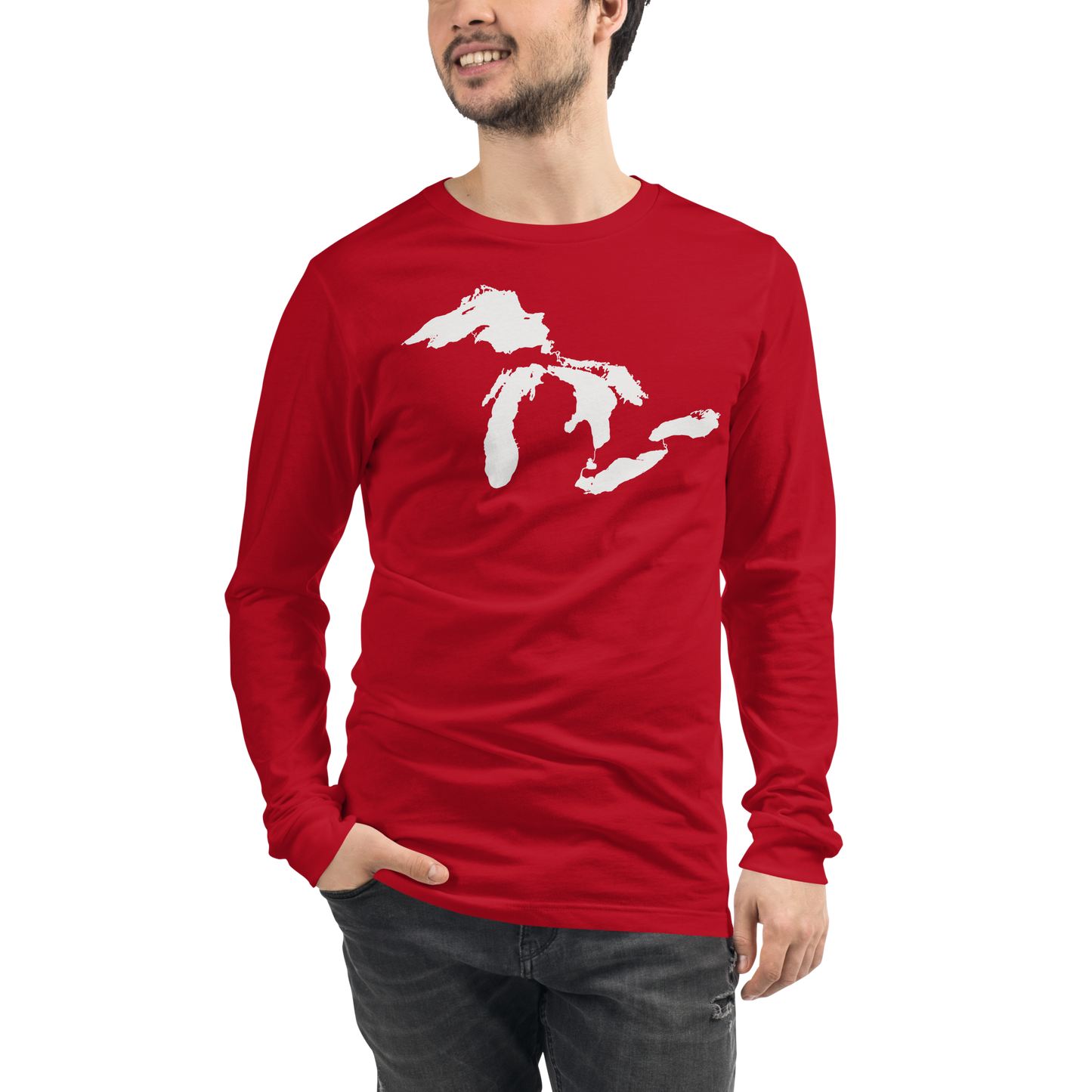 Great Lakes T-Shirt | Unisex Long Sleeve - White