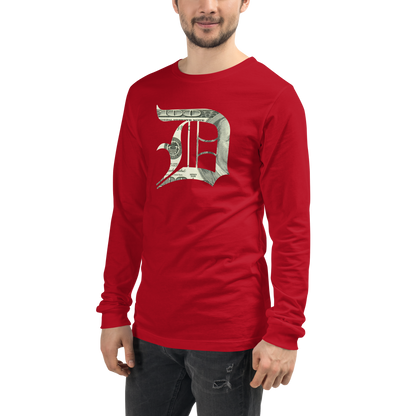 Detroit 'Old English D' T-Shirt (Benjamins Edition) | Unisex Long Sleeve