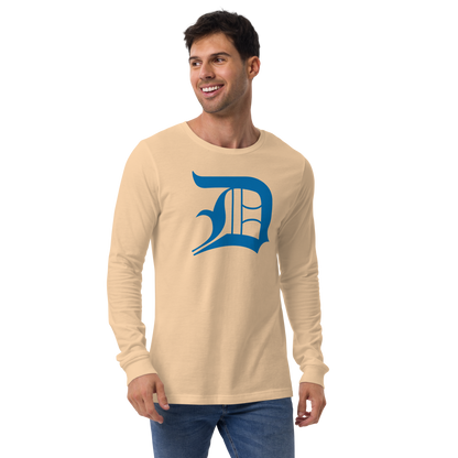 Detroit 'Old English D' T-Shirt (Azure) | Unisex Long Sleeve