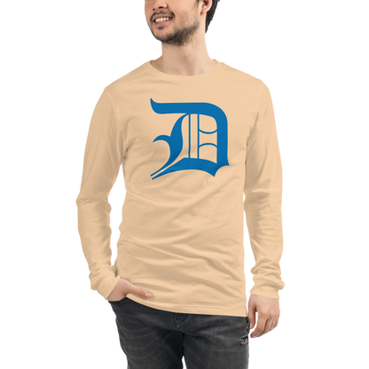 Detroit 'Old English D' T-Shirt (Azure) | Unisex Long Sleeve