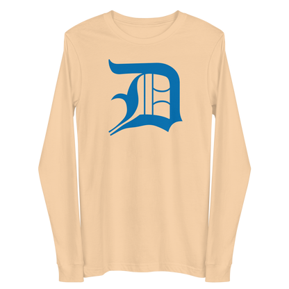 Detroit 'Old English D' T-Shirt (Azure) | Unisex Long Sleeve