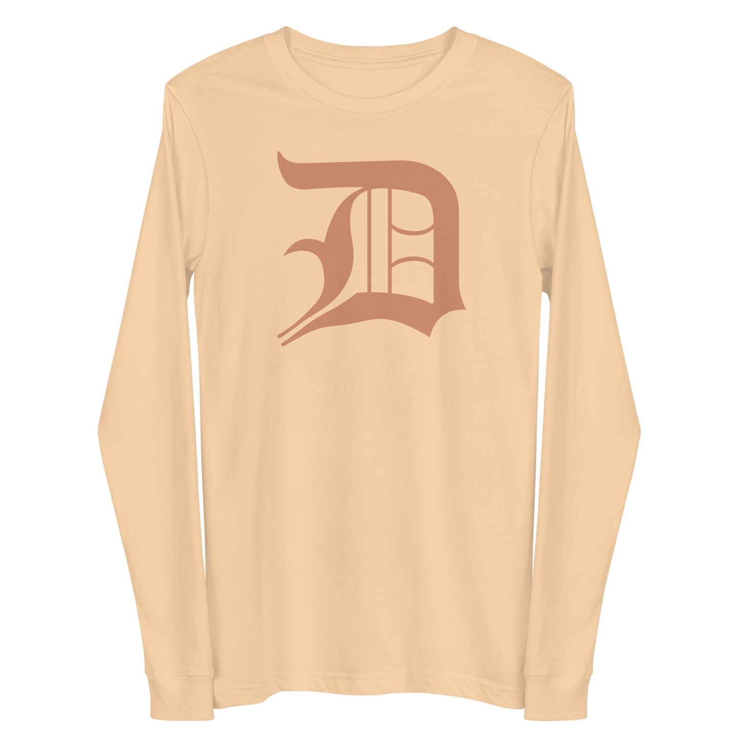 Detroit 'Old English D' T-Shirt (Copper Color) | Unisex Long Sleeve