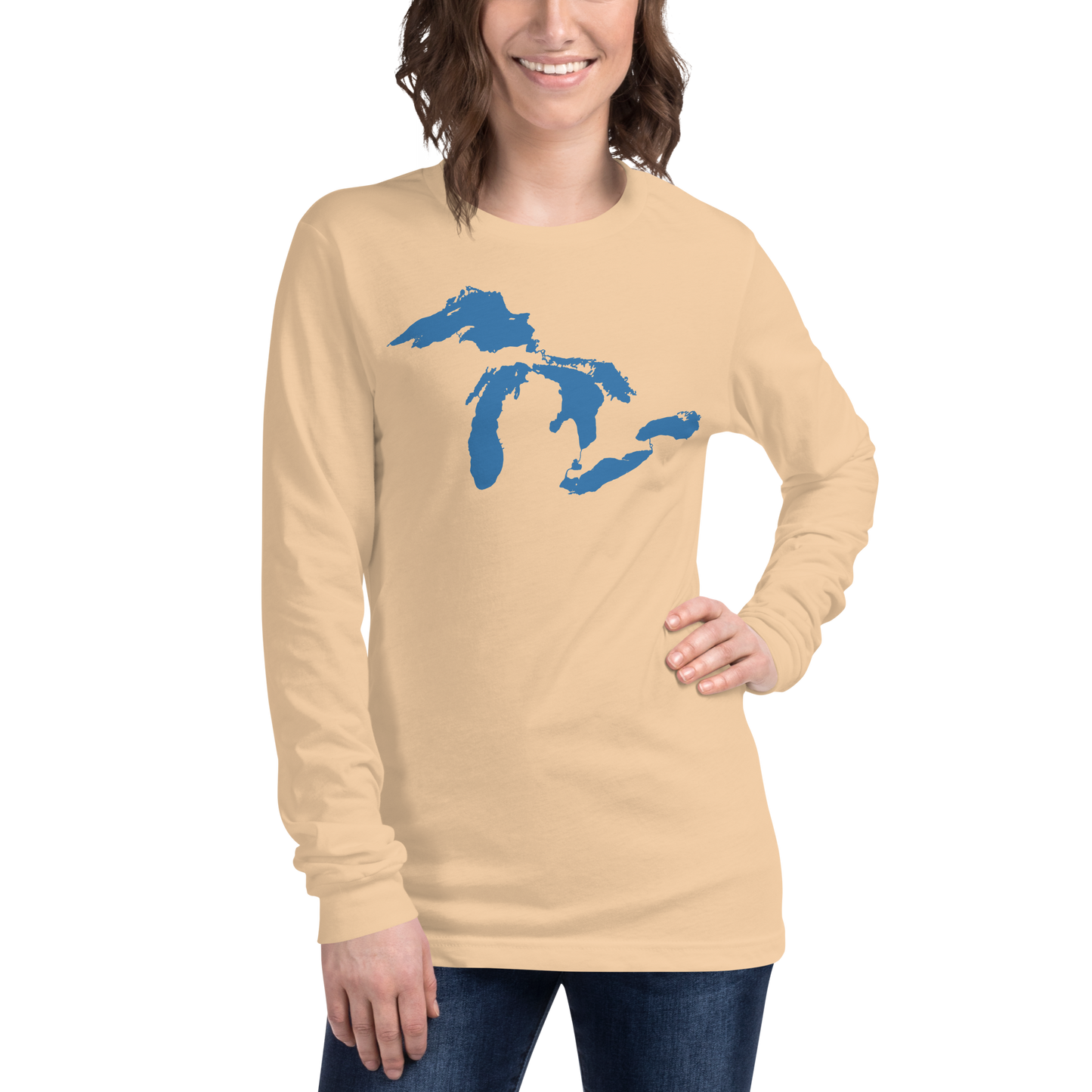 Great Lakes T-Shirt | Unisex Long Sleeve - Superior Blue