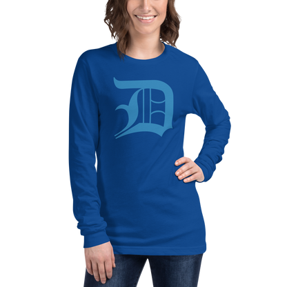 Detroit 'Old English D' T-Shirt (Azure) | Unisex Long Sleeve