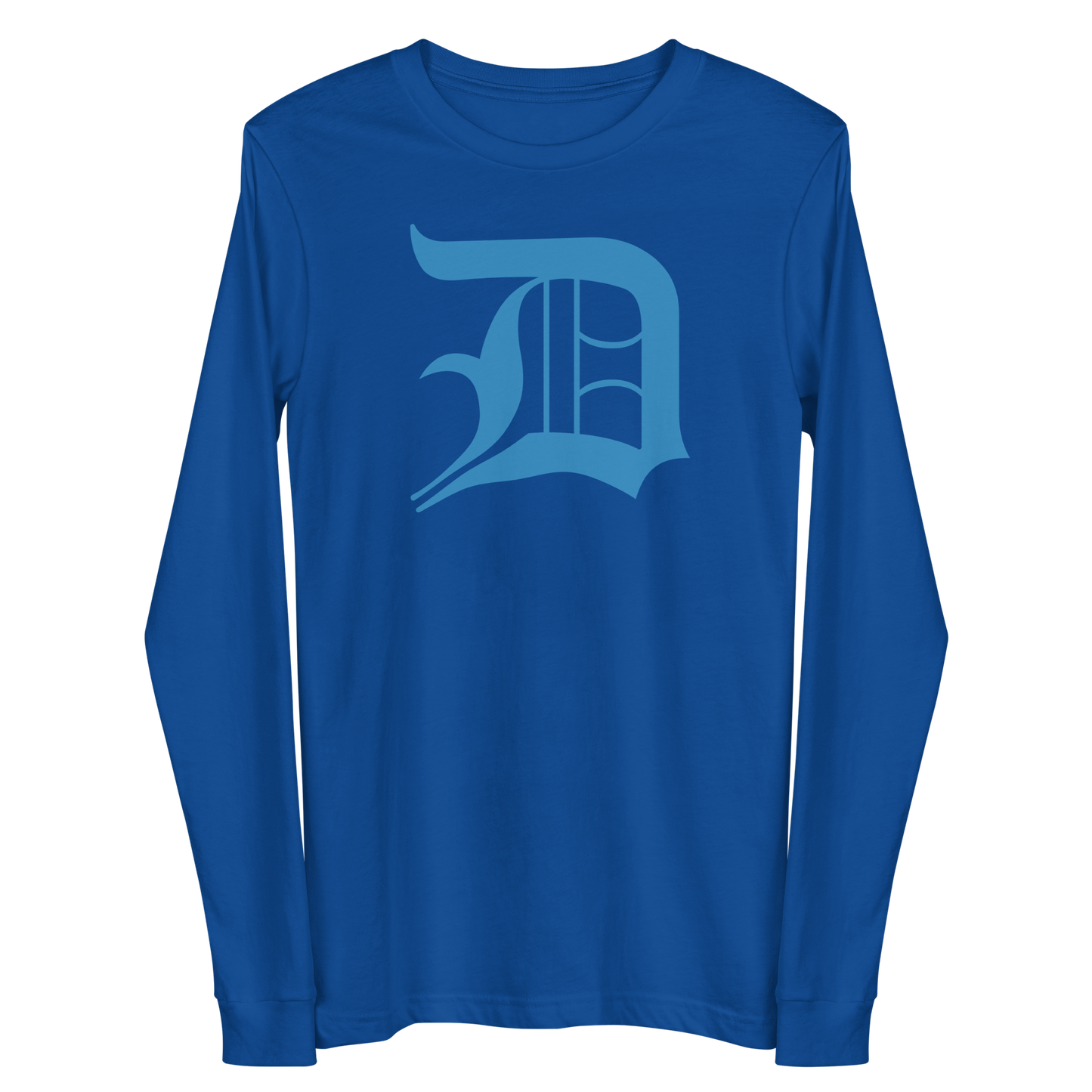 Detroit 'Old English D' T-Shirt (Azure) | Unisex Long Sleeve