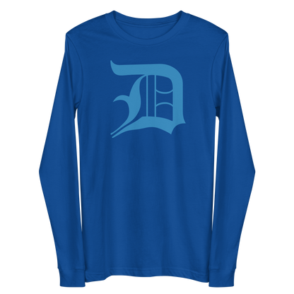 Detroit 'Old English D' T-Shirt (Azure) | Unisex Long Sleeve