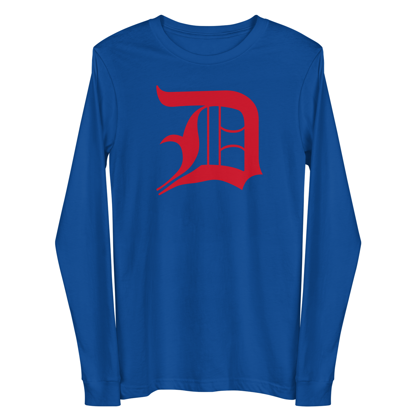 Detroit 'Old English D' T-Shirt (Aliform Red) | Unisex Long Sleeve