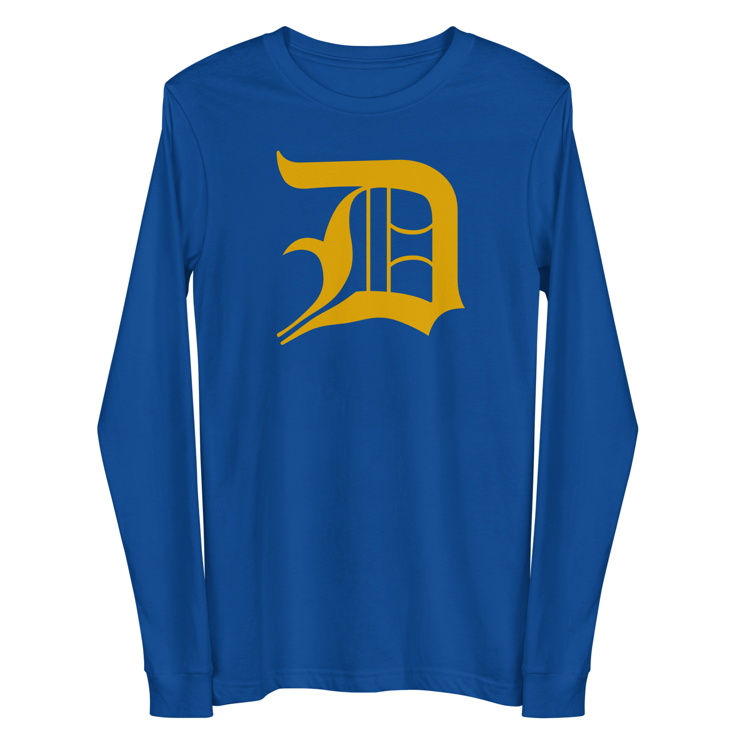 Detroit 'Old English D' T-Shirt (Gold) | Unisex Long Sleeve