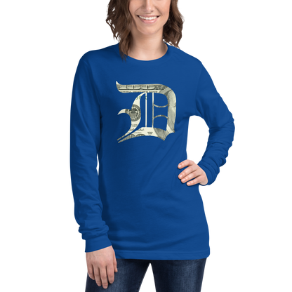 Detroit 'Old English D' T-Shirt (Benjamins Edition) | Unisex Long Sleeve