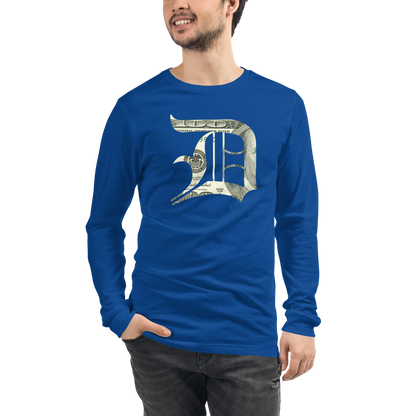 Detroit 'Old English D' T-Shirt (Benjamins Edition) | Unisex Long Sleeve