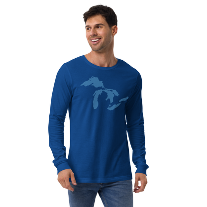 Great Lakes T-Shirt | Unisex Long Sleeve - Superior Blue