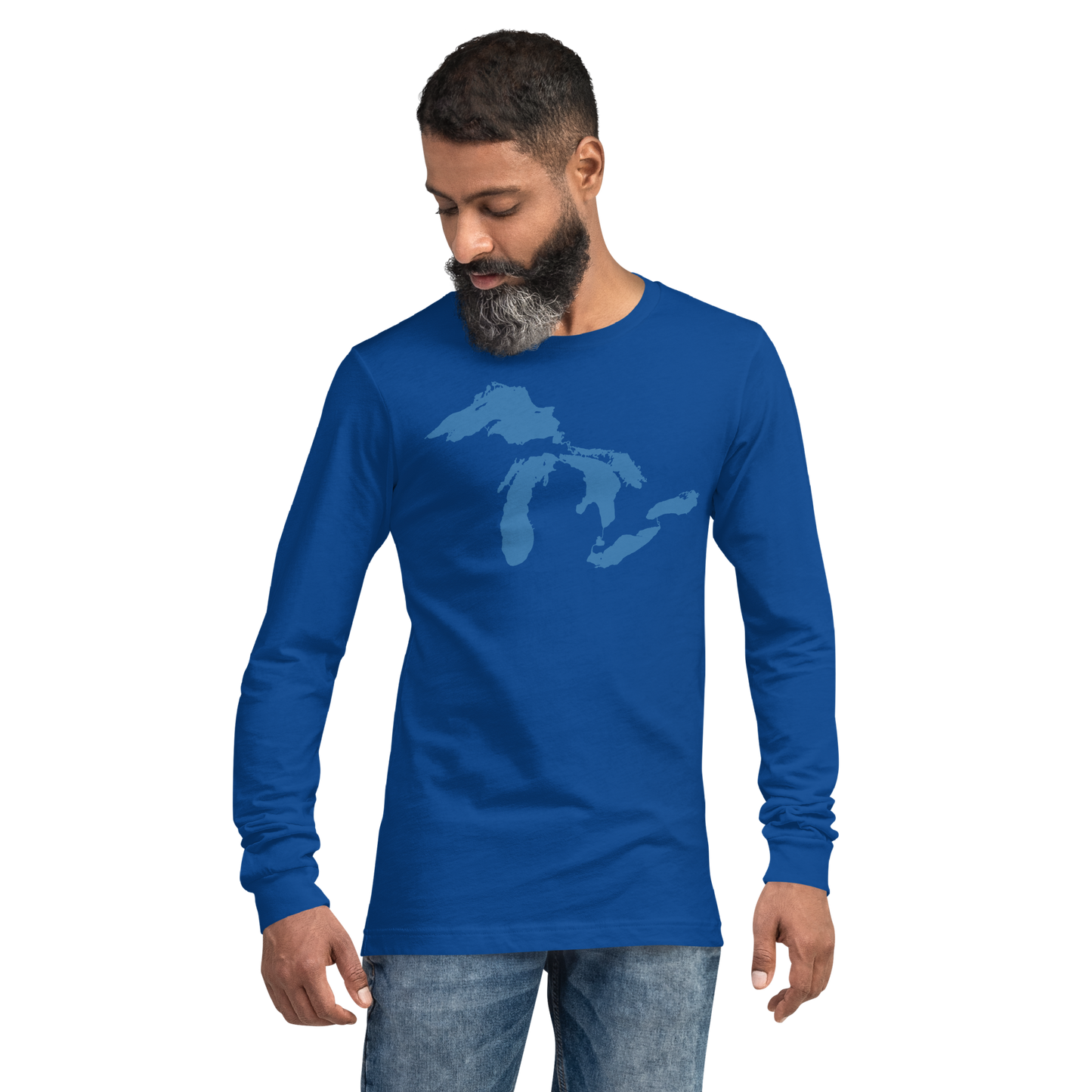 Great Lakes T-Shirt | Unisex Long Sleeve - Superior Blue