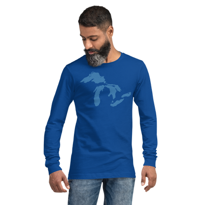 Great Lakes T-Shirt | Unisex Long Sleeve - Superior Blue