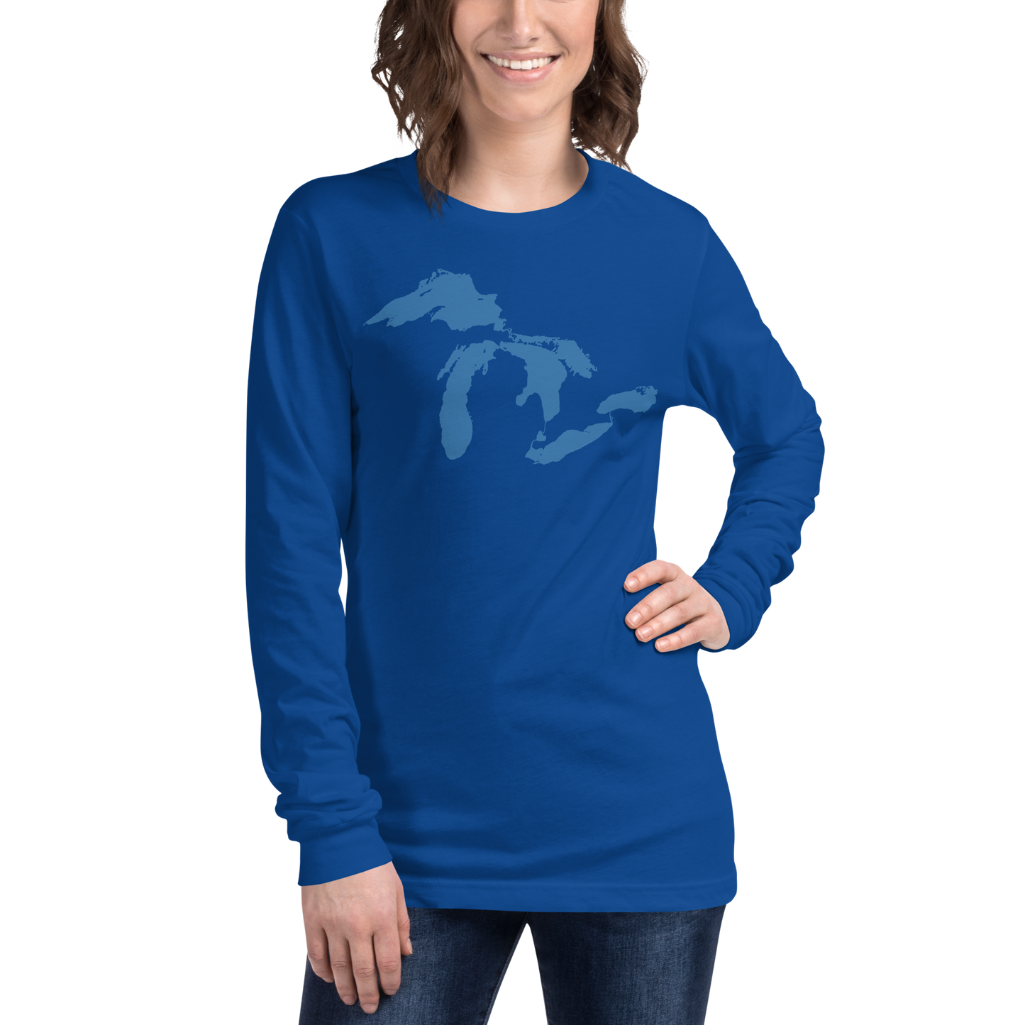 Great Lakes T-Shirt | Unisex Long Sleeve - Superior Blue