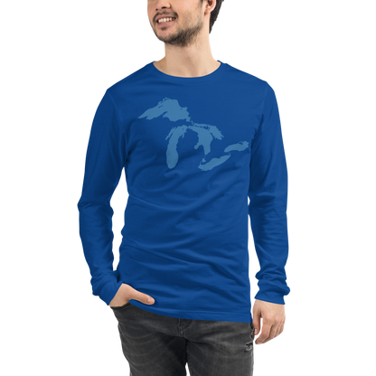 Great Lakes T-Shirt | Unisex Long Sleeve - Superior Blue