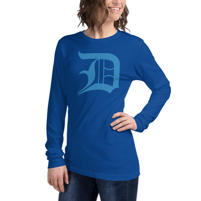 Detroit 'Old English D' T-Shirt (Azure) | Unisex Long Sleeve