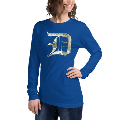 Detroit 'Old English D' T-Shirt (Benjamins Edition) | Unisex Long Sleeve