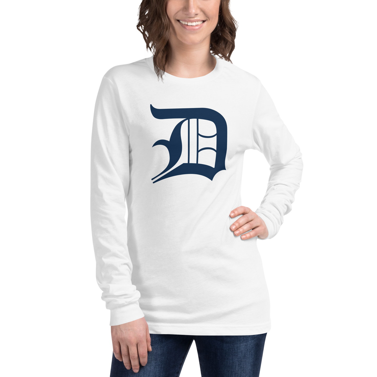 Detroit 'Old English D' T-Shirt | Unisex Long Sleeve