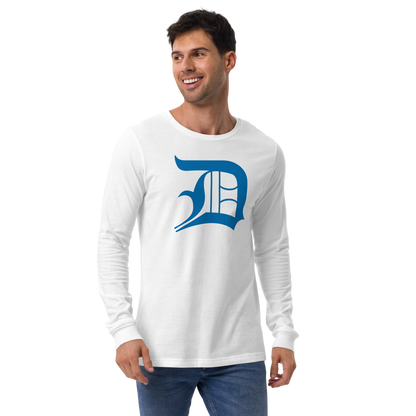 Detroit 'Old English D' T-Shirt (Azure) | Unisex Long Sleeve