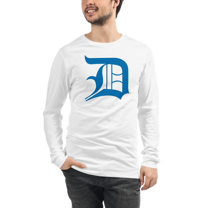 Detroit 'Old English D' T-Shirt (Azure) | Unisex Long Sleeve