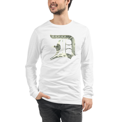 Detroit 'Old English D' T-Shirt (Benjamins Edition) | Unisex Long Sleeve