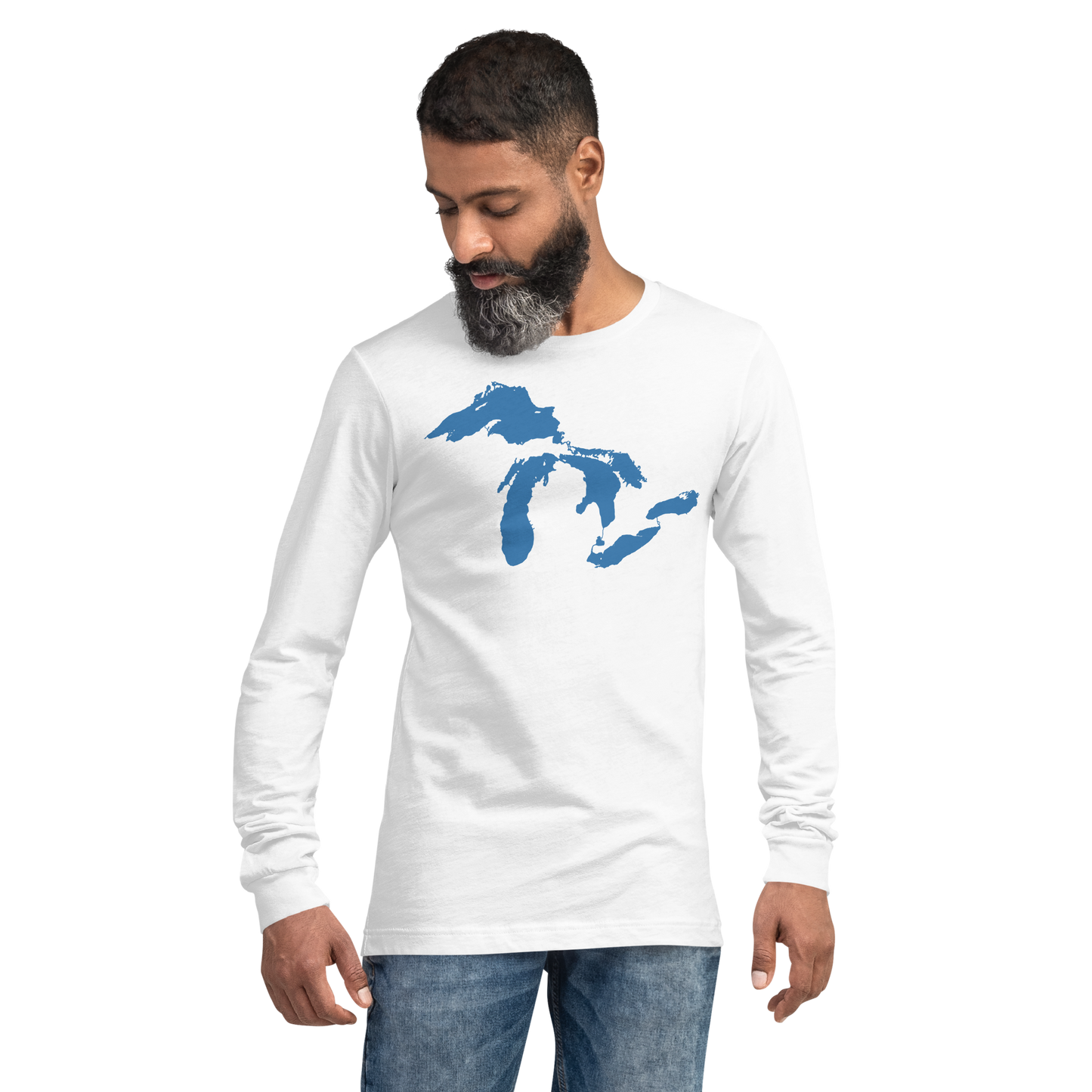 Great Lakes T-Shirt | Unisex Long Sleeve - Superior Blue