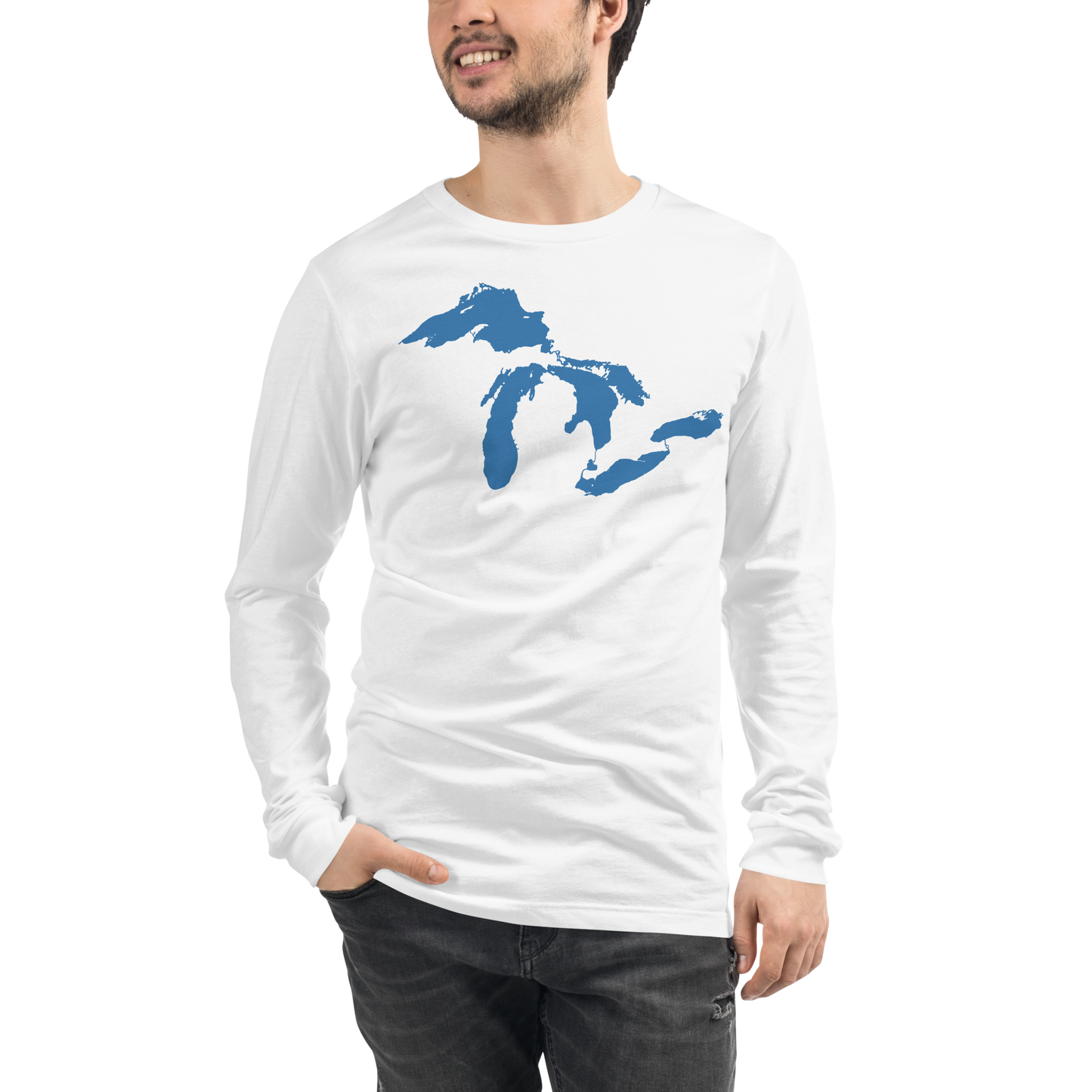 Great Lakes T-Shirt | Unisex Long Sleeve - Superior Blue