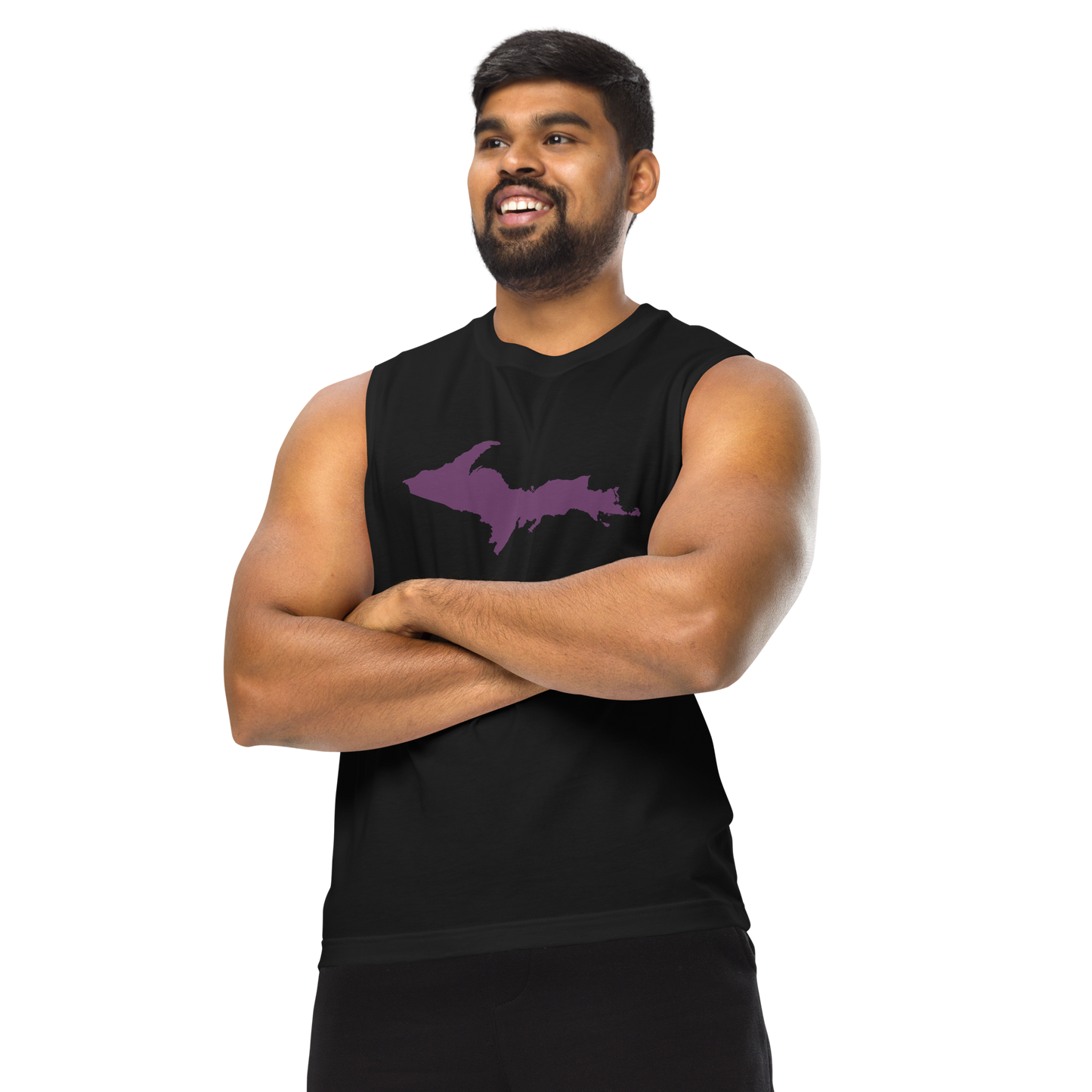 Michigan Upper Peninsula Muscle Shirt (w/ Plum UP Outline)