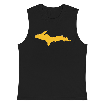 Michigan Upper Peninsula Muscle Shirt (w/ Gold UP Outline)