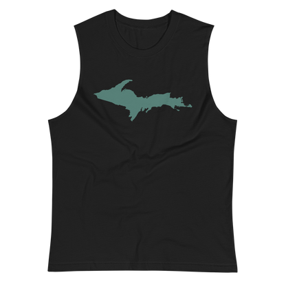 Michigan Upper Peninsula Muscle Shirt (w/ Copper Green UP Outline)