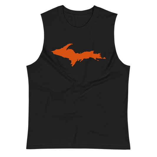 Michigan Upper Peninsula Muscle Shirt (w/ Orange UP Outline)