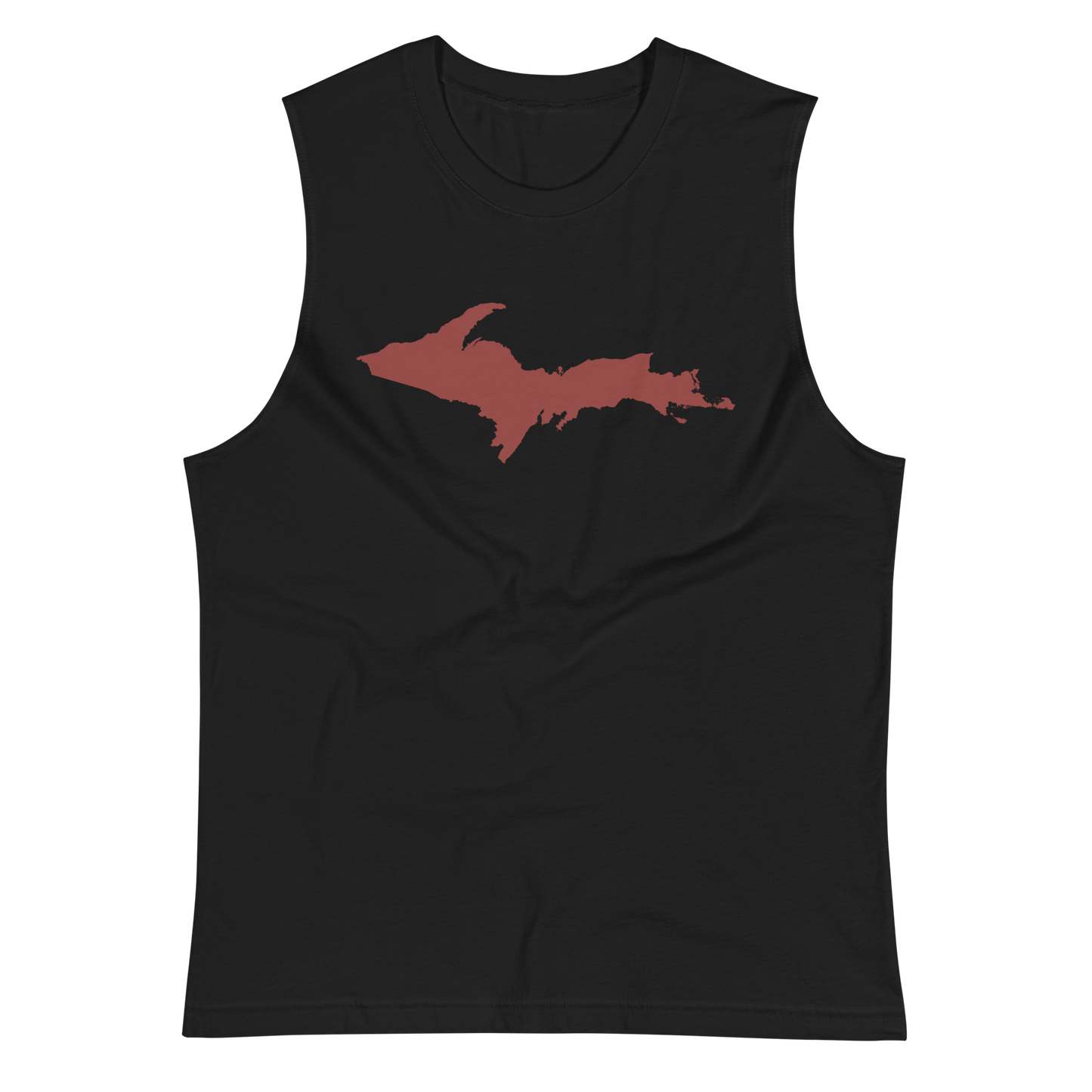 Michigan Upper Peninsula Muscle Shirt (w/ Ore Dock Red UP Outline)