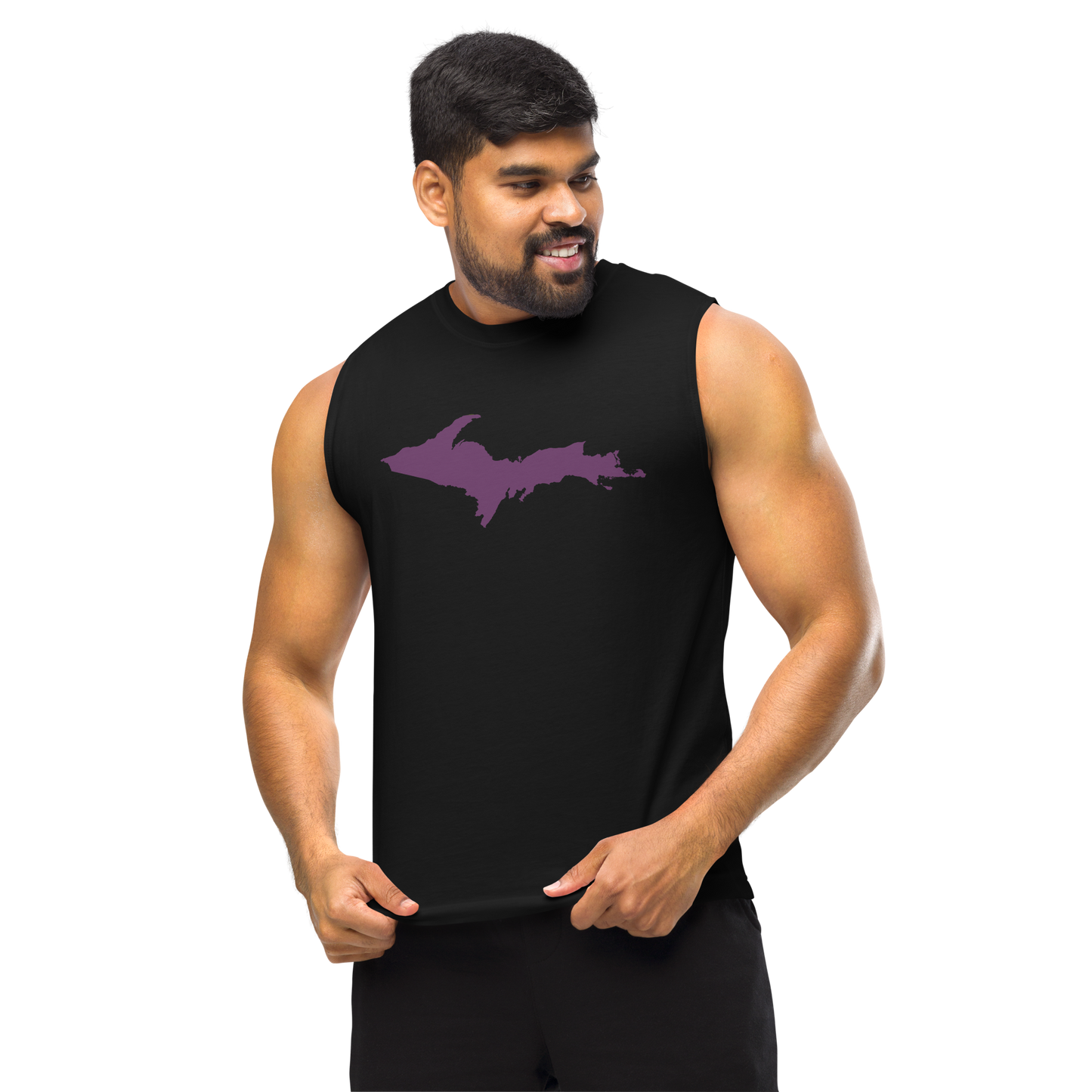 Michigan Upper Peninsula Muscle Shirt (w/ Plum UP Outline)