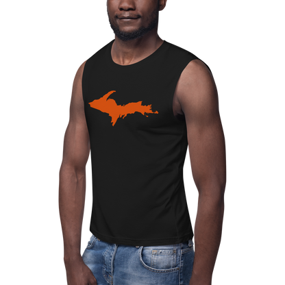 Michigan Upper Peninsula Muscle Shirt (w/ Orange UP Outline)