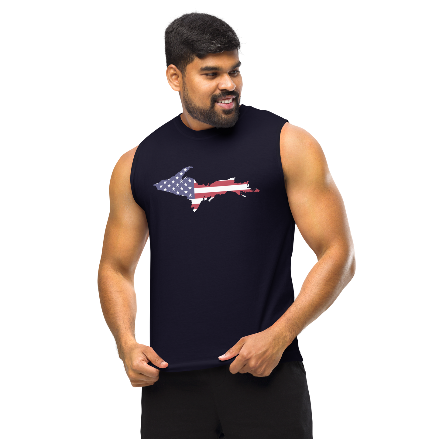 Michigan Upper Peninsula Muscle Shirt (w/ UP USA Flag)