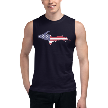 Michigan Upper Peninsula Muscle Shirt (w/ UP USA Flag)