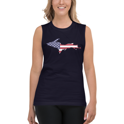 Michigan Upper Peninsula Muscle Shirt (w/ UP USA Flag)