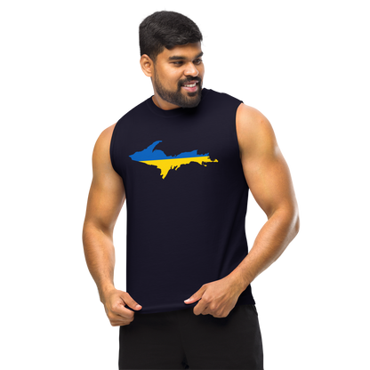 Michigan Upper Peninsula Muscle Shirt (w/ UP Ukraine Flag)