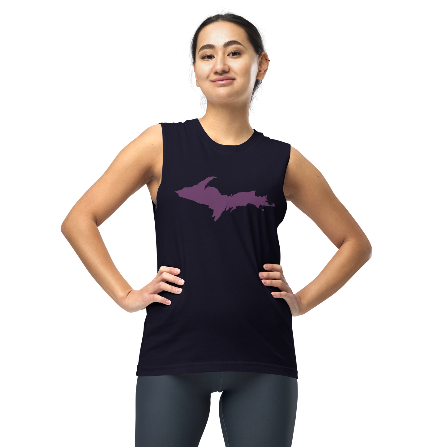 Michigan Upper Peninsula Muscle Shirt (w/ Plum UP Outline)