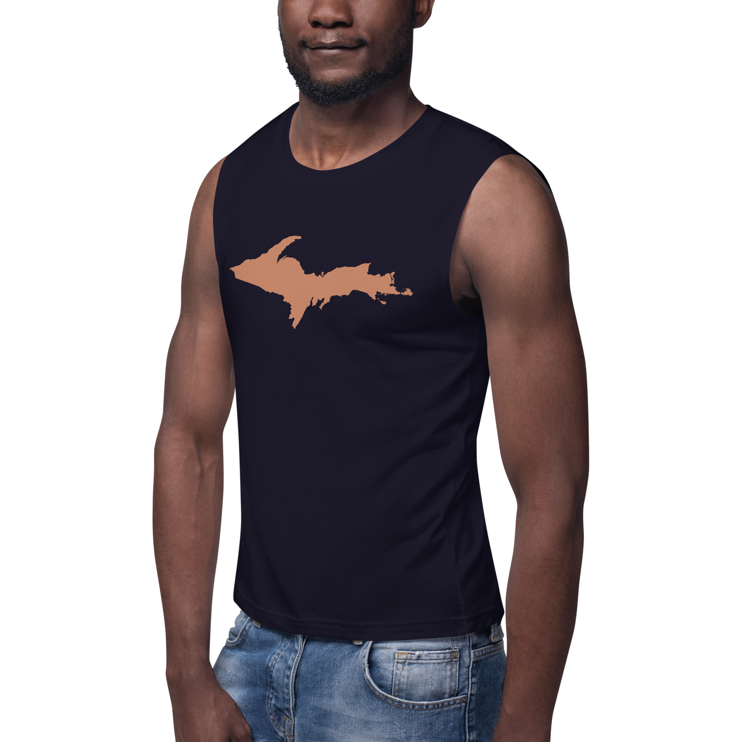 Michigan Upper Peninsula Muscle Shirt (w/ Copper UP Outline)