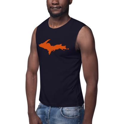 Michigan Upper Peninsula Muscle Shirt (w/ Orange UP Outline)