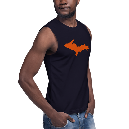 Michigan Upper Peninsula Muscle Shirt (w/ Orange UP Outline)