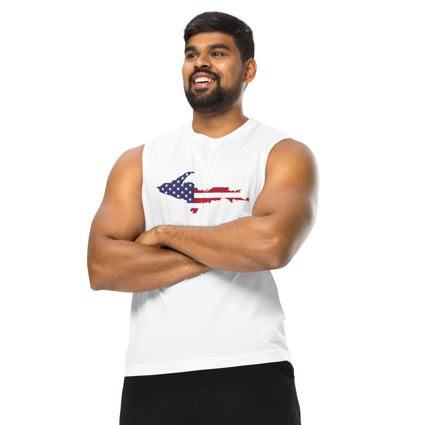 Michigan Upper Peninsula Muscle Shirt (w/ UP USA Flag)