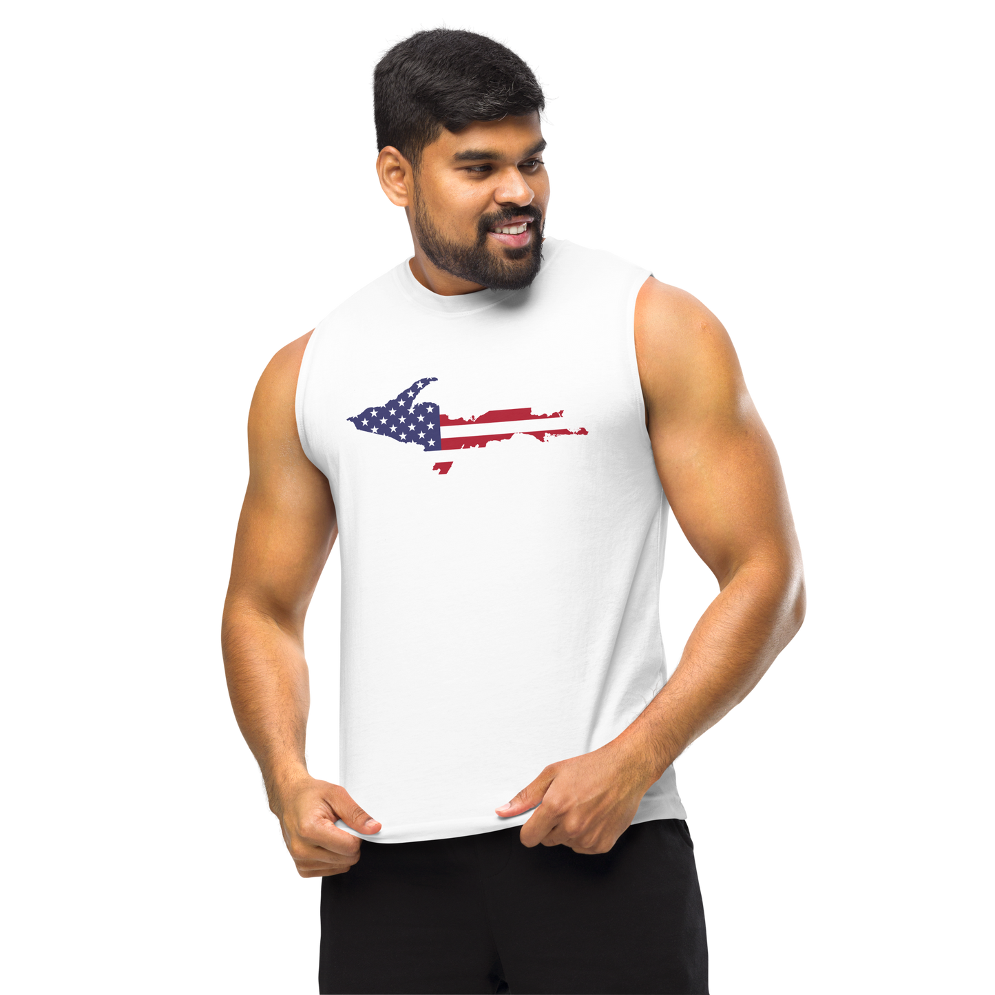 Michigan Upper Peninsula Muscle Shirt (w/ UP USA Flag)