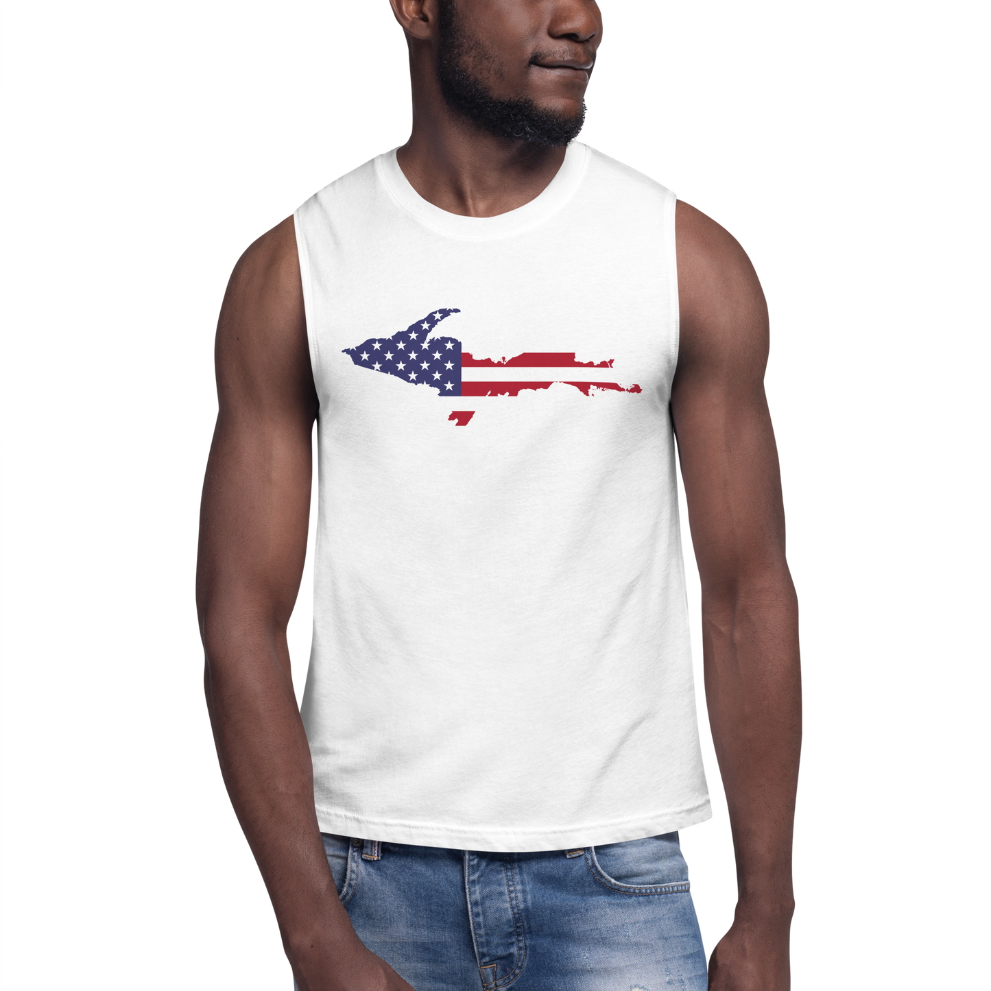 Michigan Upper Peninsula Muscle Shirt (w/ UP USA Flag)