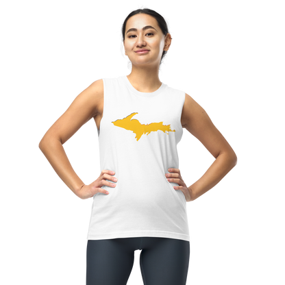 Michigan Upper Peninsula Muscle Shirt (w/ Gold UP Outline)