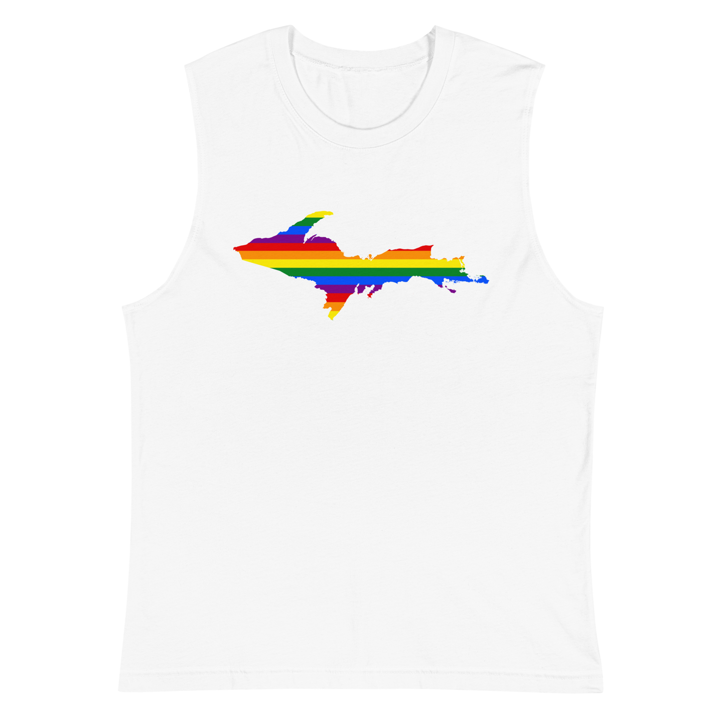 Michigan Upper Peninsula Muscle Shirt (w/ UP Rainbow Pride Flag)