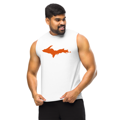 Michigan Upper Peninsula Muscle Shirt (w/ Orange UP Outline)